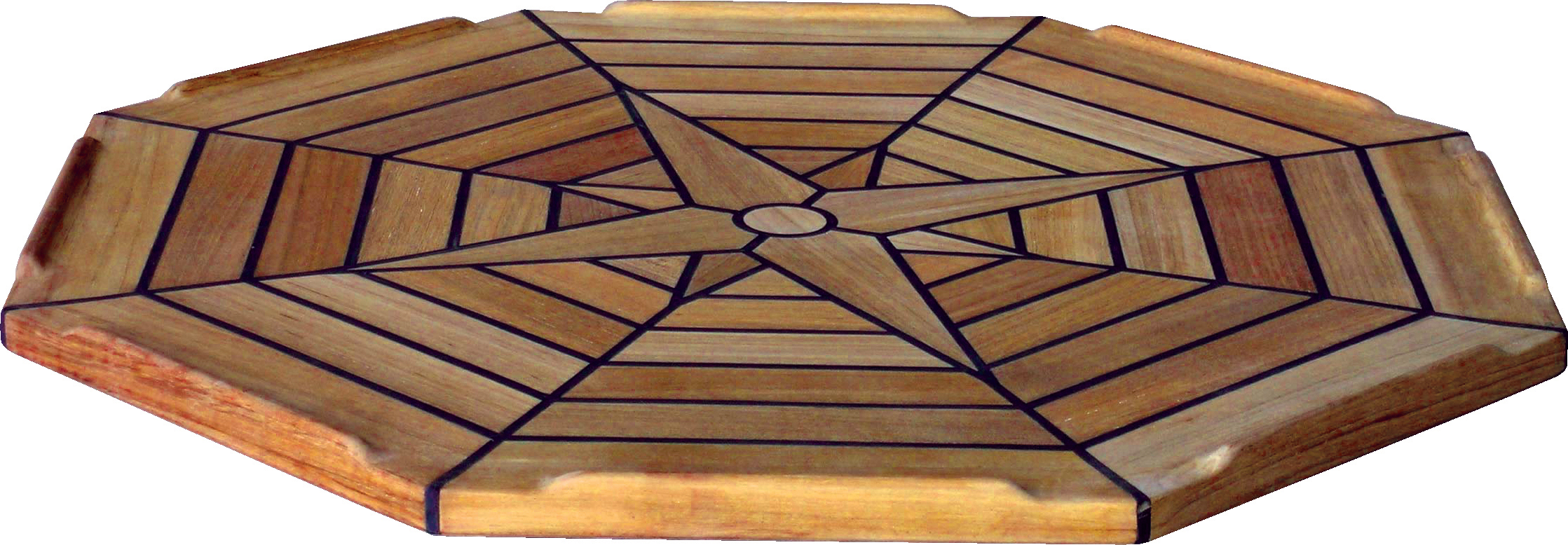 Bordplate Nautic Star, åttekantet Ø 55 cm